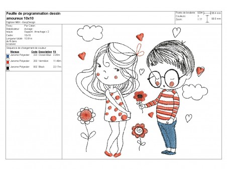 Instant download machine embroidery design valentines day