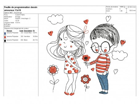 Instant download machine embroidery design valentines day