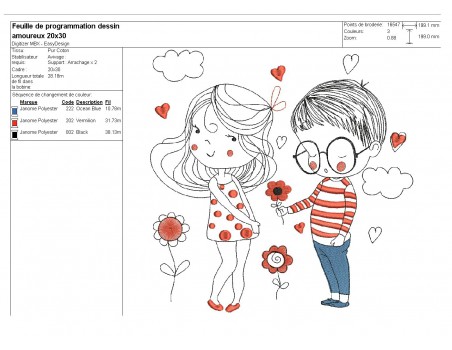 Instant download machine embroidery design valentines day