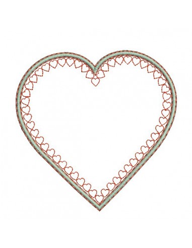 Instant download machine embroidery  heart quilting