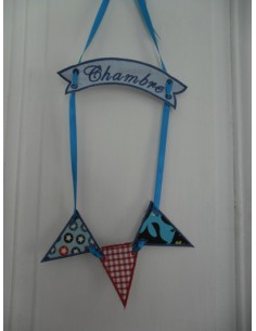 Motif de broderie guirlande de fanions ITH