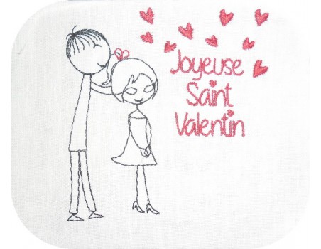 Instant download machine embroidery design in love with love