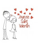 Motif de broderie machine amoureux saint valentin