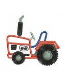 Motif de broderie machine tracteur appliqué