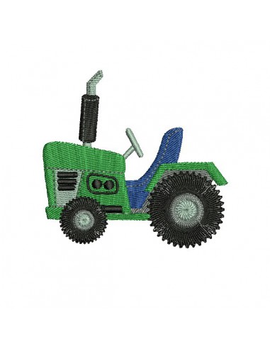 Instant download machine embroidery applique tractor