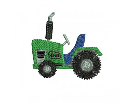 Instant download machine embroidery applique tractor