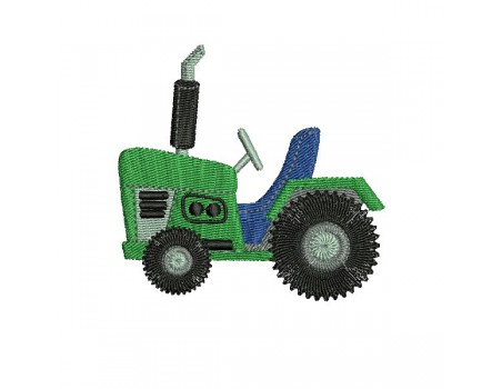 Motif de broderie machine tracteur