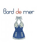Motif de broderie machine haut noué bord de mer