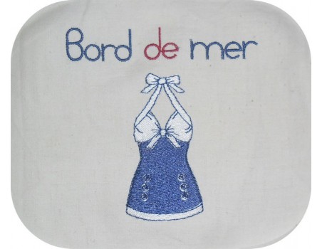 Motif de broderie machine haut noué bord de mer