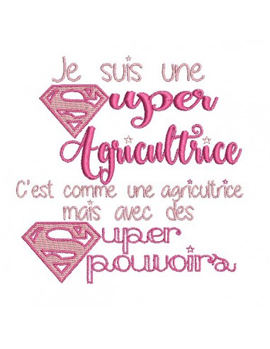 Motif de broderie super agricultrice