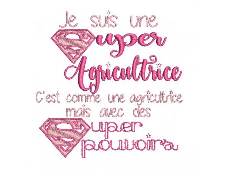 Motif de broderie super agricultrice