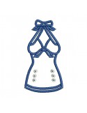 Motif de broderie machine dos nu en appliqué
