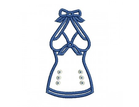 Instant download machine embroidery design sailor knotted bustier