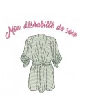 Motif de broderie machine déshabillé de soie