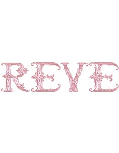 Motif de broderie monogramme point de croix