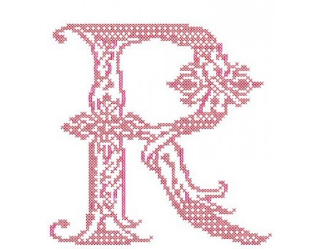 Motif de broderie monogramme point de croix