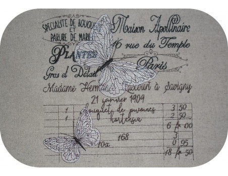 Motif de broderie machine papillon