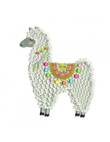 Instant download machine embroidery lama