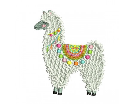 Instant download machine embroidery lama