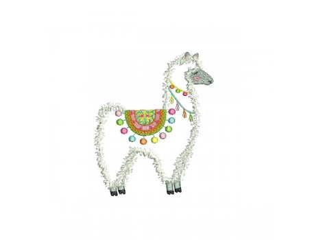 Instant download machine embroidery lama