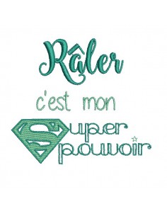 Motif de broderie machine râler