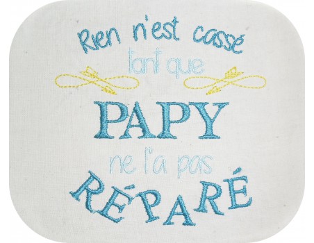 Motif de broderie machine papy bricoleur