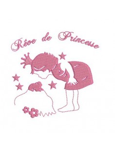 Motif de broderie rêve de princesse