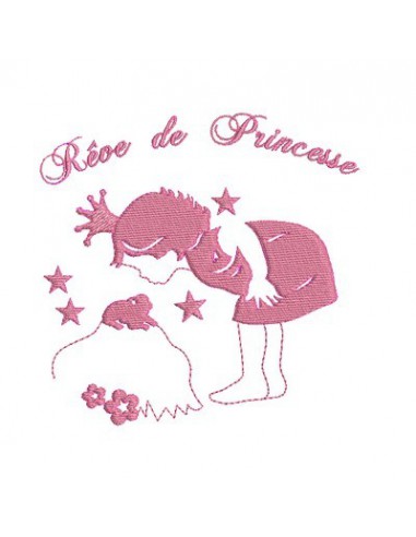 Motif de broderie rêve de princesse