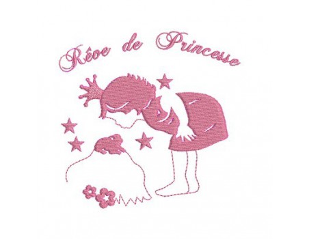 Motif de broderie rêve de princesse