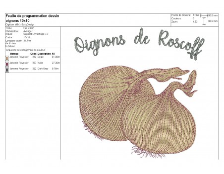 Instant download machine embroidery garlic