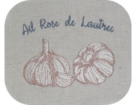 Motif de broderie machine  ail de Lautrec