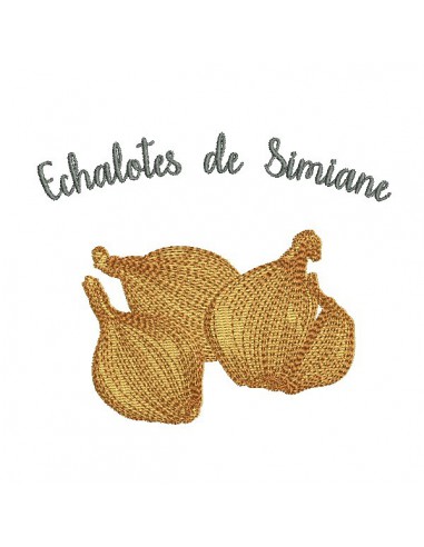 Motif de broderie machine  échalotes de Simiane