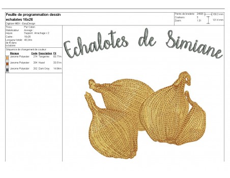 Instant download machine embroidery onions