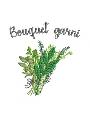 Motif de broderie machine  bouquet garni