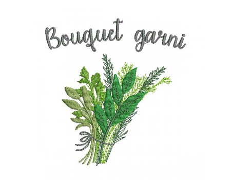 Motif de broderie machine  bouquet garni