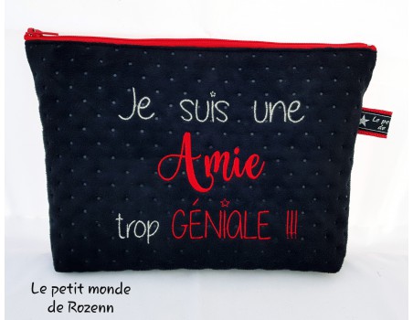 Motif de broderie  amie géniale