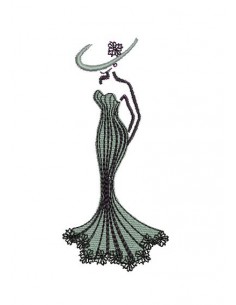 Motif de broderie silhouette femme n°5