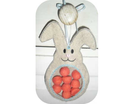 Motif de broderie machine lapin  ITH pour bonbons