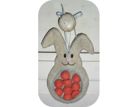 Motif de broderie machine lapin  ITH pour bonbons