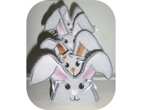 Instant download machine embroidery design rabbit  ith