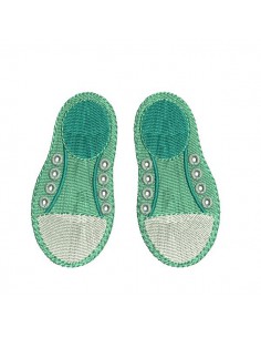 Instant download machine embroidery design  Velcro sneakers