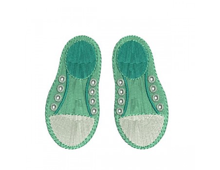 Instant download machine embroidery design  Velcro sneakers