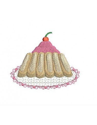 Motif de broderie charlotte aux fraises