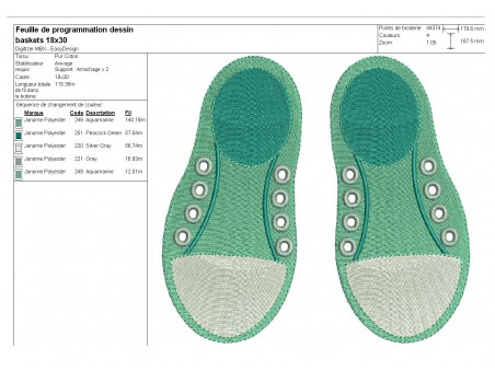 Instant download machine embroidery design  Velcro sneakers