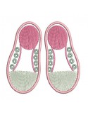 Instant download machine embroidery design applique sneakers