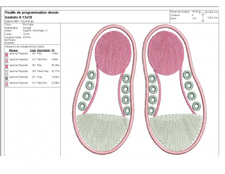 Instant download machine embroidery design   sneakers