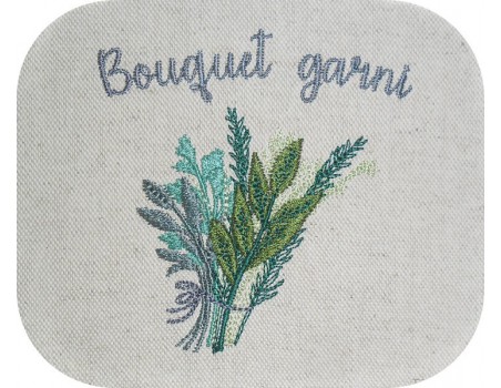 Motif de broderie machine  bouquet garni