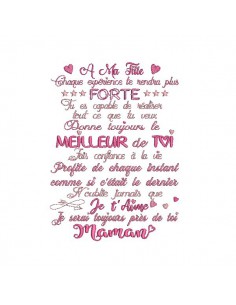Motif de broderie machine à ma fille