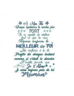 Motif de broderie machine à mon fils