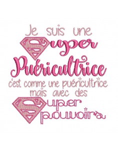 Embroidery design super midwife